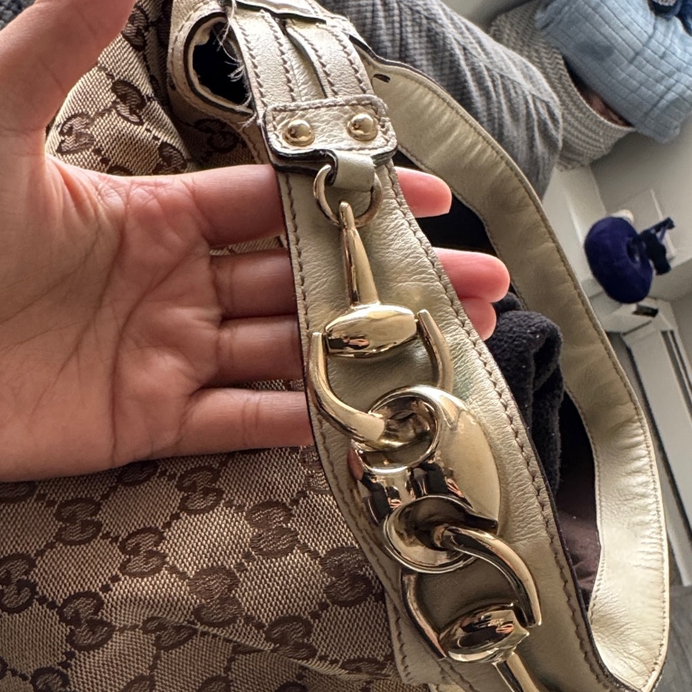Vintage Gucci Brown Monogram Shoulder Bag - Picture 2 of 4